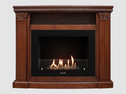 Каминный портал МДФ "Людовик 1300" с биокамином Lux Fire "Фаер Бокс 2 - 30" (темный орех) Каминный портал МДФ "Людовик 1300" с биокамином Lux Fire "Фаер Бокс 2 - 30" (темный орех)