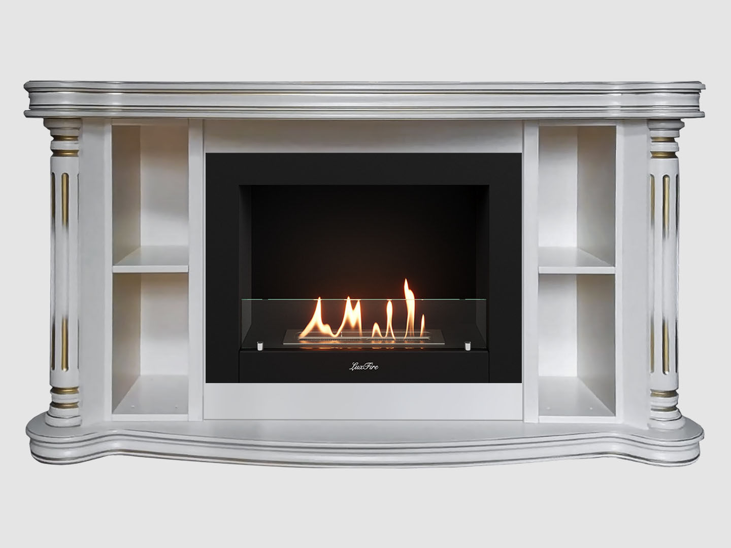 Каминный портал МДФ "Романс 1300" с биокамином Lux Fire "Фаер Бокс 2-30" (белый) Каминный портал МДФ "Романс 1300" с биокамином Lux Fire "Фаер Бокс 2-30" (белый) по цене 95 100 руб.