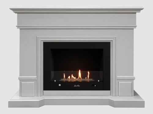 Каминный портал МДФ "Фантазия 1350" с биокамином Lux Fire "Фаер Бокс 4-30" (белый) Каминный портал МДФ "Фантазия 1350" с биокамином Lux Fire "Фаер Бокс 4-30" (белый)