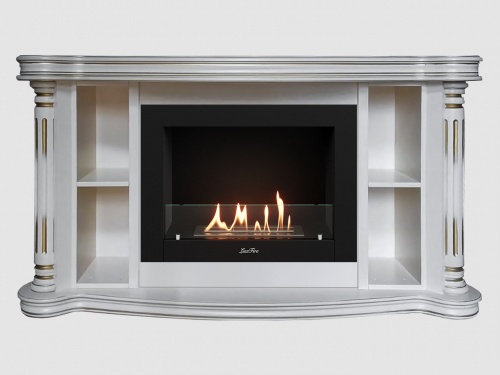 Каминный портал МДФ "Романс 1500" с биокамином Lux Fire "Фаер Бокс 2-33" (белый) Каминный портал МДФ "Романс 1500" с биокамином Lux Fire "Фаер Бокс 2-33" (белый)