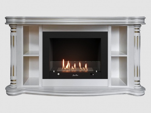 Каминный портал МДФ "Романс 1300" с биокамином Lux Fire "Фаер Бокс 3-30" (белый) Каминный портал МДФ "Романс 1300" с биокамином Lux Fire "Фаер Бокс 3-30" (белый)