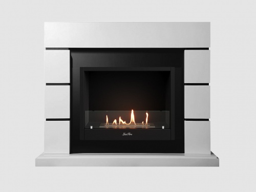 Каминный портал МДФ "Аляска 1350" с биокамином Lux Fire "Фаер Бокс 1-33" (белый) Каминный портал МДФ "Аляска 1350" с биокамином Lux Fire "Фаер Бокс 1-33" (белый)