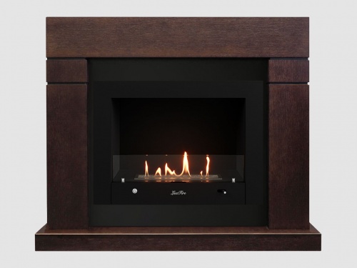 Каминный портал МДФ "Тоби 1300" с биокамином Lux Fire "Фаер Бокс 4-33" (темный орех) Каминный портал МДФ "Тоби 1300" с биокамином Lux Fire "Фаер Бокс 4-33" (темный орех)