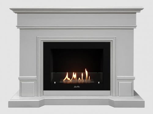 Каминный портал МДФ "Фантазия 1350" с биокамином Lux Fire "Фаер Бокс 2-30" (белый) Каминный портал МДФ "Фантазия 1350" с биокамином Lux Fire "Фаер Бокс 2-30" (белый)