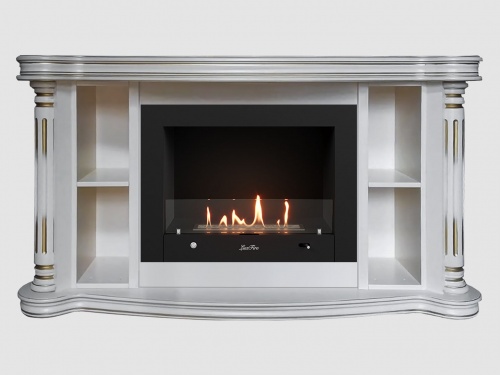 Каминный портал МДФ "Романс 1300" с биокамином Lux Fire "Фаер Бокс 4-30" (белый) Каминный портал МДФ "Романс 1300" с биокамином Lux Fire "Фаер Бокс 4-30" (белый)