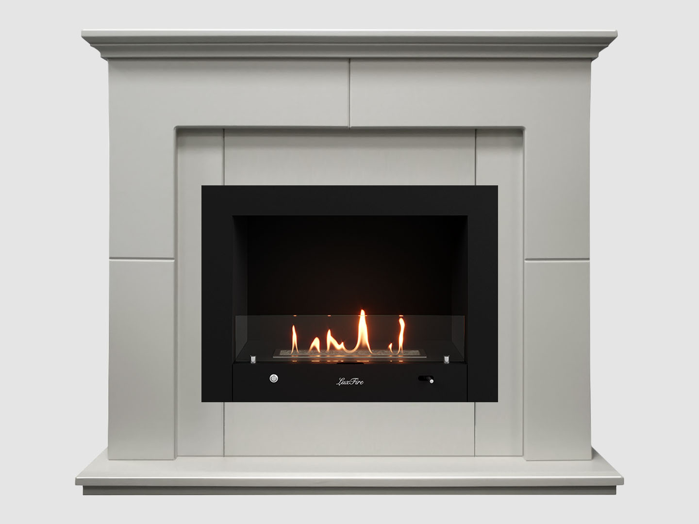 Каминный портал МДФ "Пьер 1100" с биокамином Lux Fire "Фаер Бокс 4-25.5" (белый) Каминный портал МДФ "Пьер 1100" с биокамином Lux Fire "Фаер Бокс 4-25.5" (белый) по цене 107 900 руб.