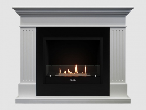 Каминный портал МДФ "Турин 1280" с биокамином Lux Fire "Фаер Бокс 1-30" (белый) Каминный портал МДФ "Турин 1280" с биокамином Lux Fire "Фаер Бокс 1-30" (белый)