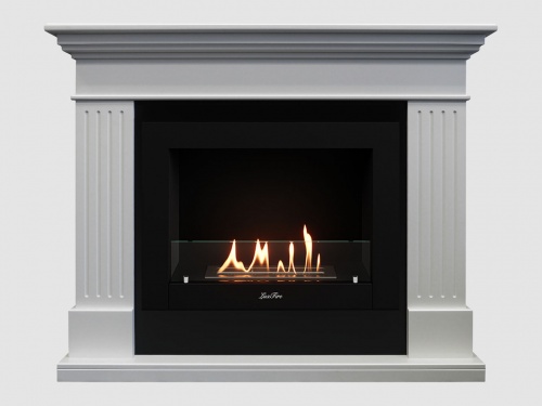 Каминный портал МДФ "Турин 1350" с биокамином Lux Fire "Фаер Бокс 2-33" (белый) Каминный портал МДФ "Турин 1350" с биокамином Lux Fire "Фаер Бокс 2-33" (белый)