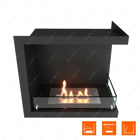 Биокамин угловой SteelHeat Leader 500 правый стекло по цене 23 473 руб.