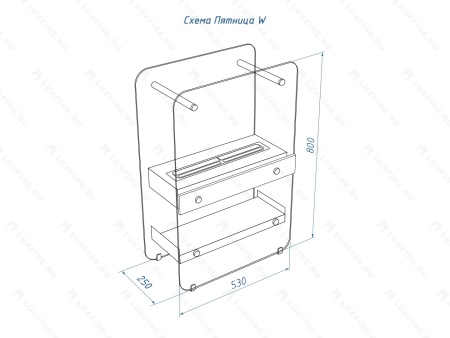 Напольный биокамин Lux Fire "Пятница W" Напольный биокамин Lux Fire "Пятница W" по цене 67 650 руб.